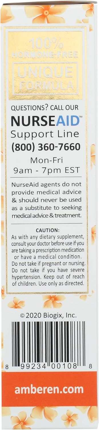 Amberen Multi-Symptom Menopause Relief, Estrogen Free, Drug Free, 60 Capsules (Pack of 1) 24Hr Smart